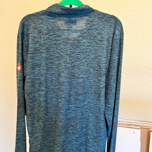 Canada Weather Gear Fleece Mens Large Blue Quarter Zip Pullover 1/4 Zip - Picture 5 of 6